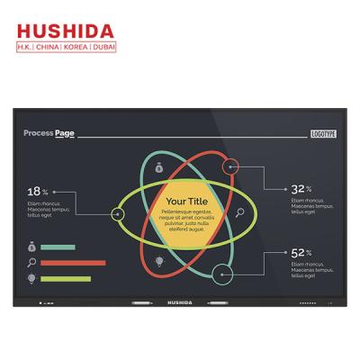 Écrans interactifs interactifs de 75 pouces ultra HD 4K LED pour les affichages futés de multitouch d'écran de lieu de réunion