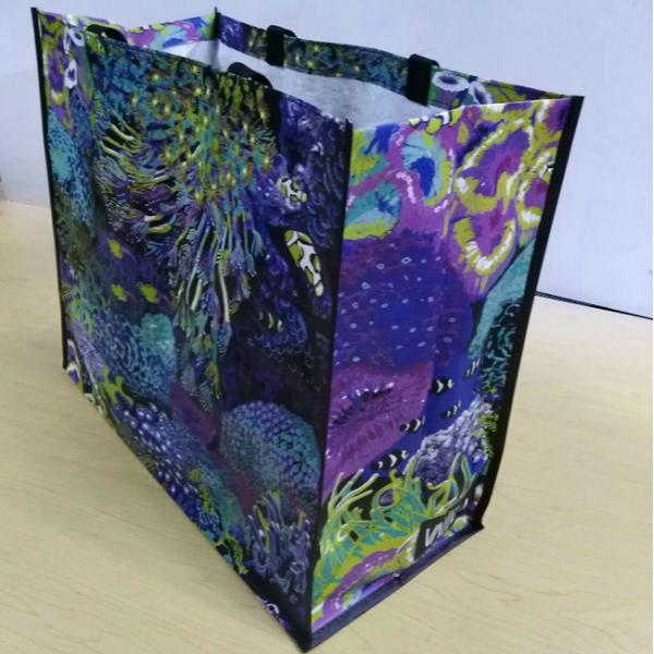 Heavy Duty Laminated Shopping Bags , Customizable Laminated Grocery Bag