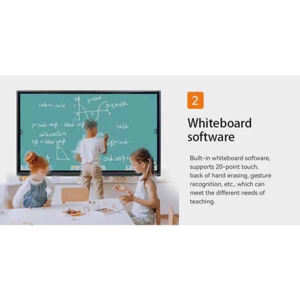 350cd/m2 Brightness Touch Screen Presentation Board 3840x 2160 4K Resolution and Smart Display Panels