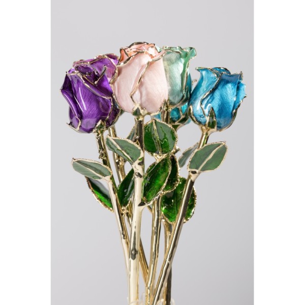 China Manufacture Supply Gold Plated Real Rose Real Flower Natural Rose for Valentine Gifts Preserved Rose