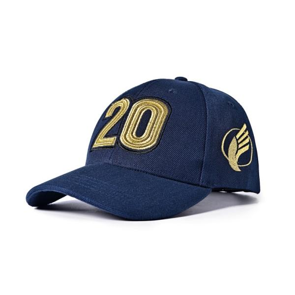 Gold Thread Custom Embroidered Flexfit Hats 58cm Golf Caps For Men