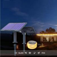 Lumières à bande LED solaires flexibles étanches à l'eau Lumières à bande solaire rechargeables