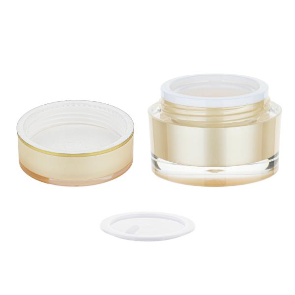 Premium Round Acrylic Double - Layer Plastic Empty Cream Jars For Cosmetics, With Capacities Of 5g, 10g, 20g, 30g, 50g