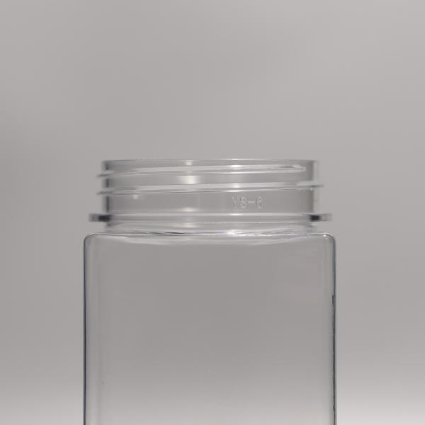 Garrafa de plástico PET transparente com tampa de parafuso para suco e chá de boba