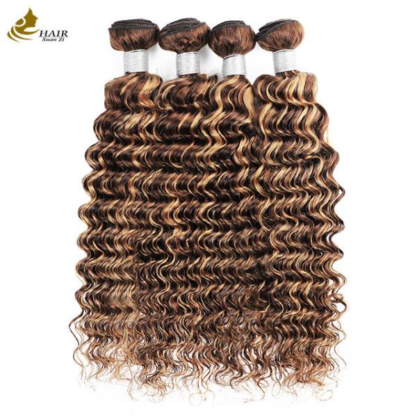 Piano 4/27 Ombre Extensões de cabelo humano Ondas profundas feixes de cabelo