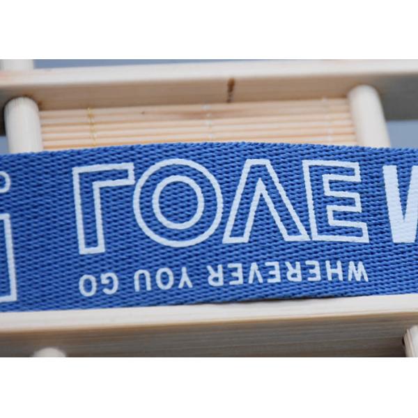 Polyester Webbing Anti Slip Elastic Band With White Custom Silicone Logo