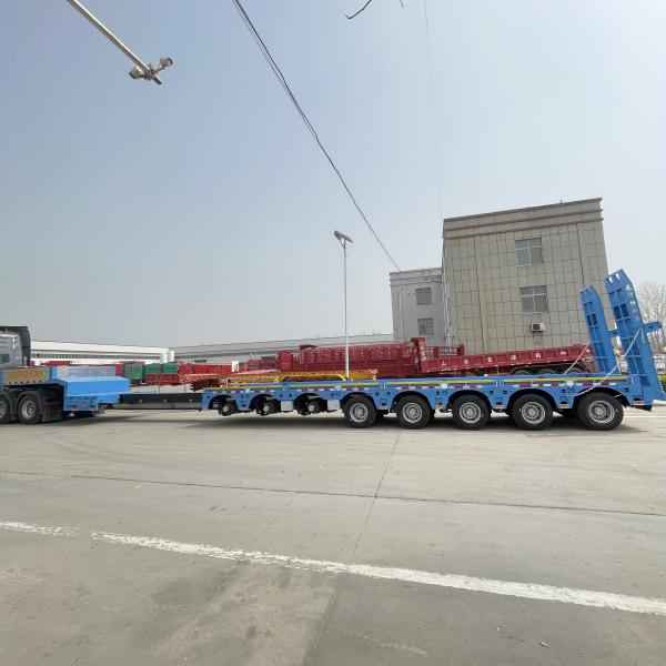 40T Truck Trailer Front Load Low Bed Semi-Trailer in Australia Retractable Multi-Axle