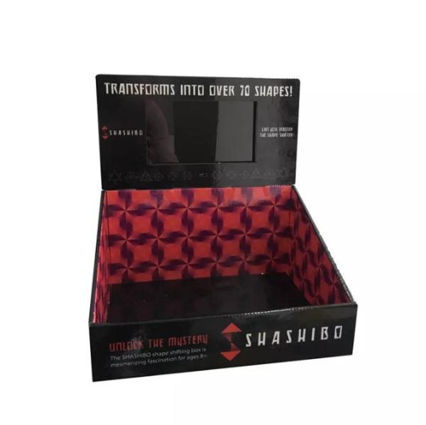 Glossy or Matt Finish Cardboard Countertop Displays With LCD Screen
