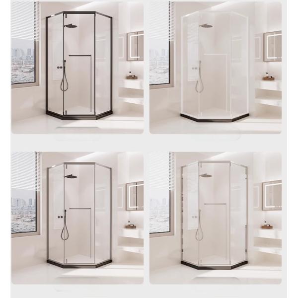 Diamond Shaped Shower Glass Wall Profile Erosion Resistant For Bathroom Partition