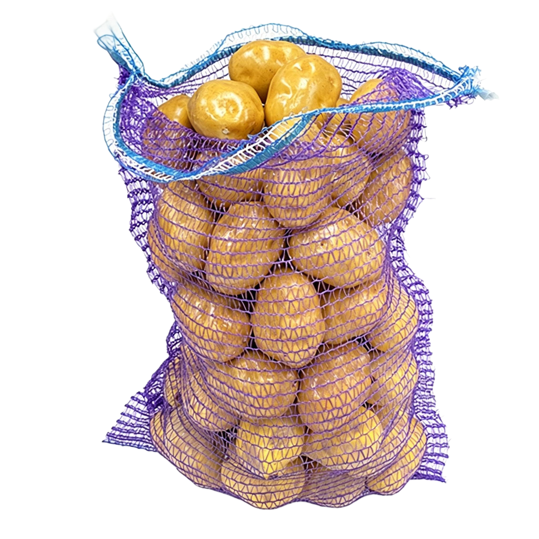 HDPE PE Raschel Potato Mesh Bag Drawstring Plastic Net Sack For Potato Onion Garlic Vegetable Export Russia Ukraine Poland Belarus