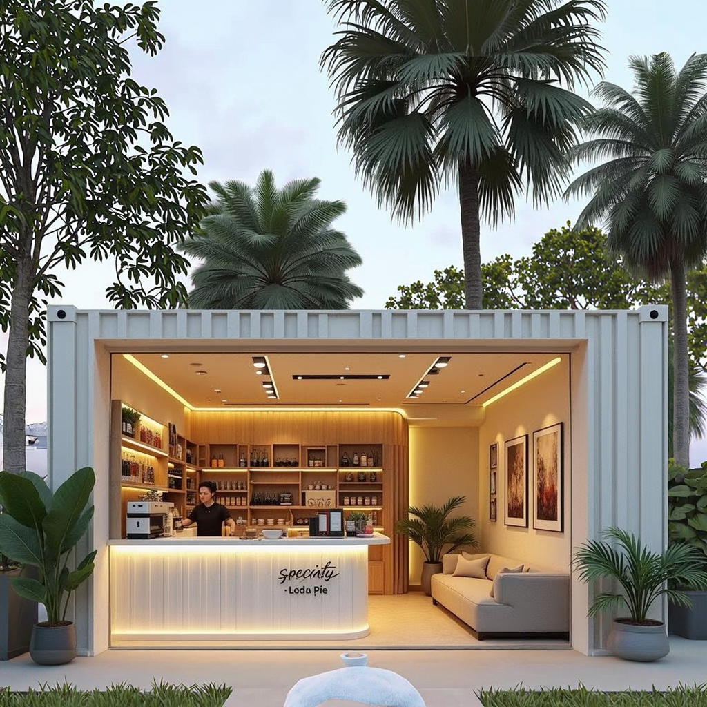 Detachable 20ft/40ft Container House Flat Pack  Villa Sandwic_panel for Home Office Hotel Outdoor Warehouse Shop Toilet