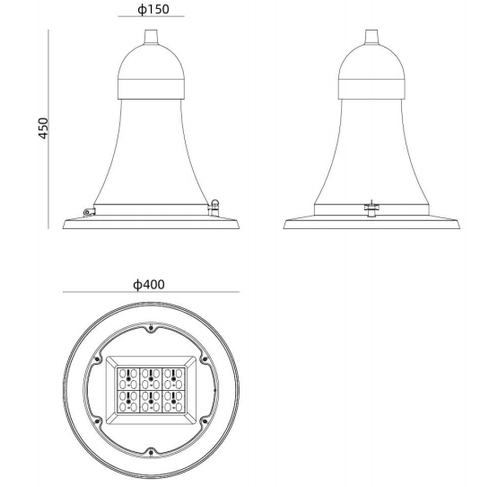 Die-casting Aluminum Garden Light Waterproof IP66 With Low Lampshades And DALI Optional Courtyard Lights Used For Parks And Streets