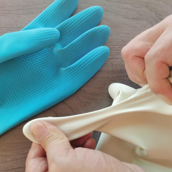 Kitchen Cleaning Latex Industrial Bicolor Glove Household Thickening Chemical Resistance