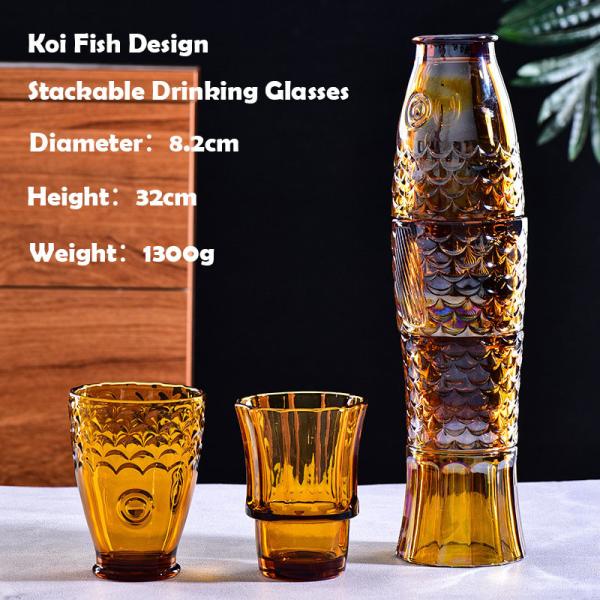 Gelas de bebida em forma de peixe para decoração doméstica