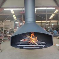 Le plafond accrochant d'intérieur de cheminée d'acier au carbone a monté le fourneau en bois suspendu