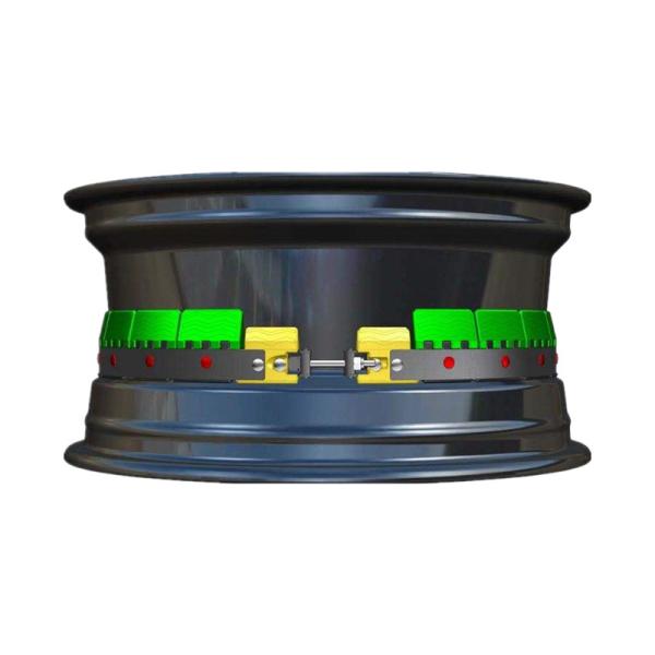 Black Run Flat Tyre System With Polymer Military Engineering Grade Synthetic Materials