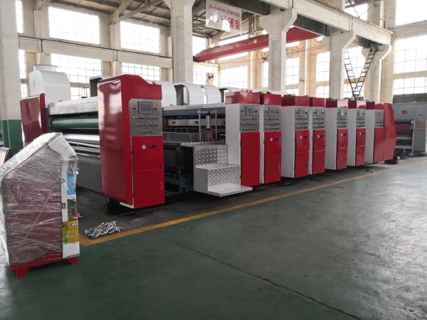 Electric Drive Corrugated Flexo Printing Machine Steel Material Vacuum Suction Transmission