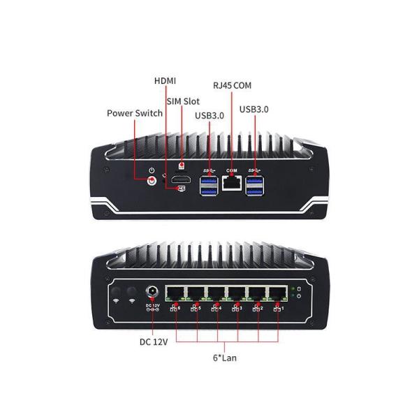 IBOX-501 N18 Mini PC Industrial sem ventilador Quad Core 32 GB Armazenamento com MSATA