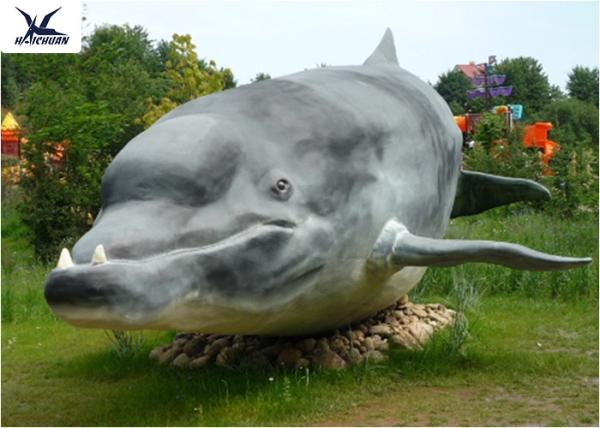 Outdoor Fiberglass Statues , Aquarium Marine Fiberglass Animal Statues 
