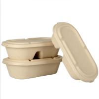 Trigo descartável biodegradável Straw Lunch Box Compostable de 100%