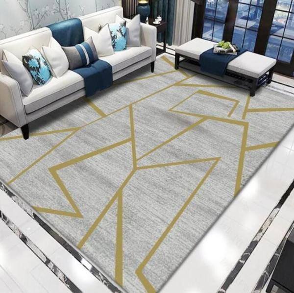 Home Machine Washable Full Living Room Floor Carpets Hand-Printed Sofa Bed Blanket