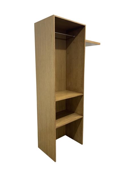 Veneer Wooded Open Walking Closet Storage Wardrobe Closet Insert In Grey Tones