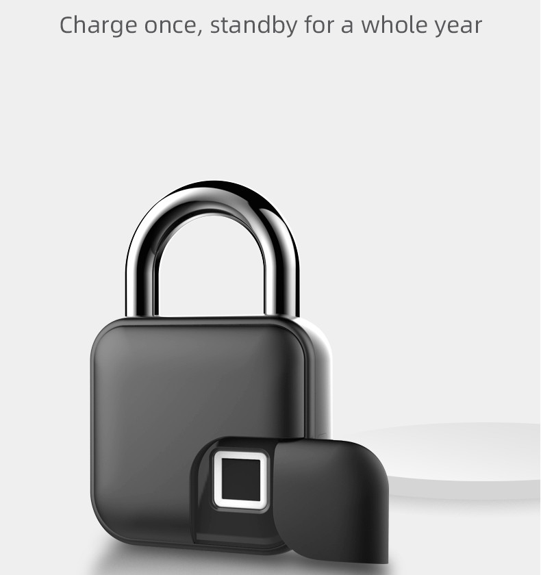 Padlock отпечатка пальцев USB умного Padlock Tuya сплава цинка поручая для шкафа двери сумки