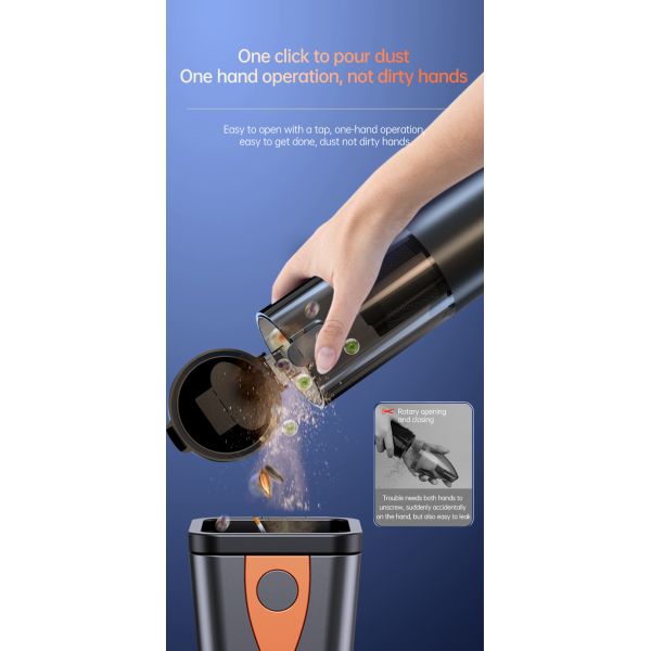 Portable Mini Car Vacuum Cleaner Lightweight Strong Suction Small Cordless Vacuum Cleaner