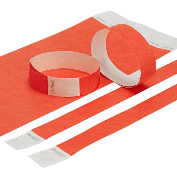 Snap Closure Waterproof and Durable Tyvek Wristbands for Events and Festivals Logo Customized