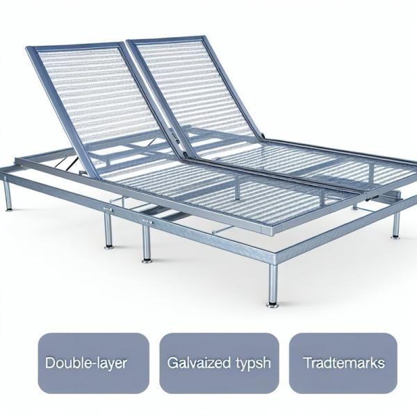 Cadre de lit électrique réglable à finition galvanisée double couche pour une expérience de sommeil améliorée