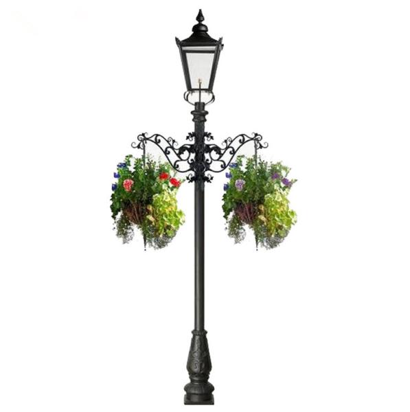 Outdoor / Indoor European Antique Cast Iron Lamp Post Single - Arm