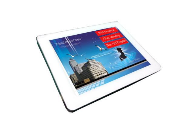 15 Inch Android Advertising Commercial LCD Display , White Enclosure Digital Menu Board