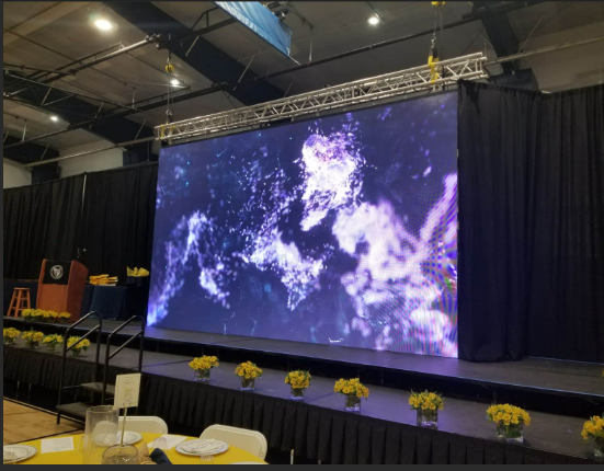 Экрана СИД шкафа P3.91 заливки формы напряжение тока силы 5V алюминиевого арендное