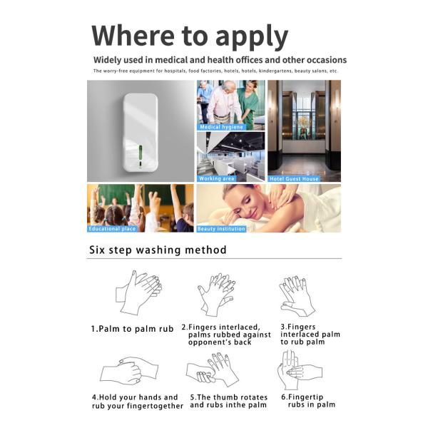 1500ml Hand Washing Soap Dispenser Wall Mounted，Gel/Spray