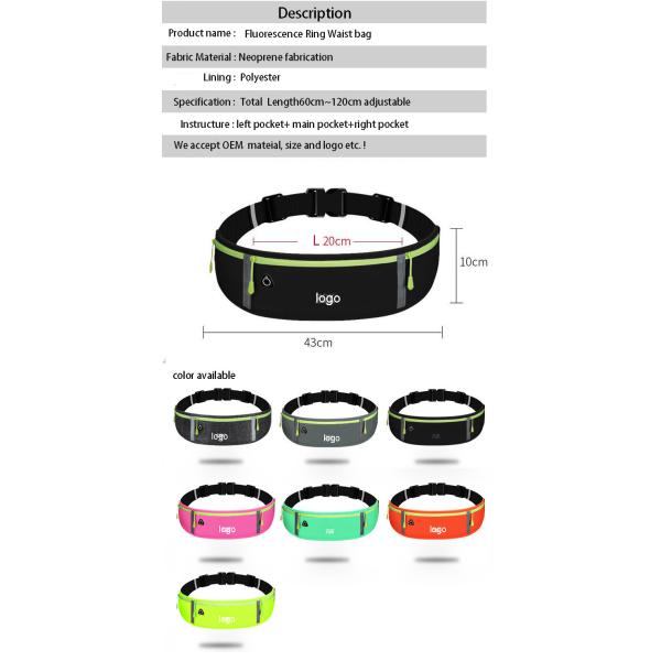 multi-functional outdoor equipment waterproof invisible ultra-thin mini belt waist bag