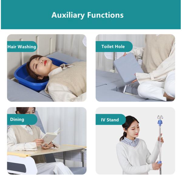 Adjustable Multifunctional Manual Hospital Bed With Rails