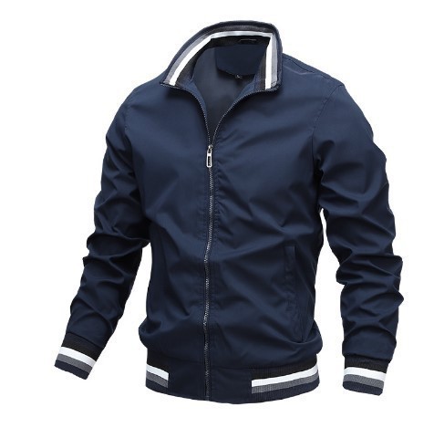 2023 Spring Autumn Waterproof Zip Up Casual Jacket for Men Loose Fit Baseball Bomber Coat