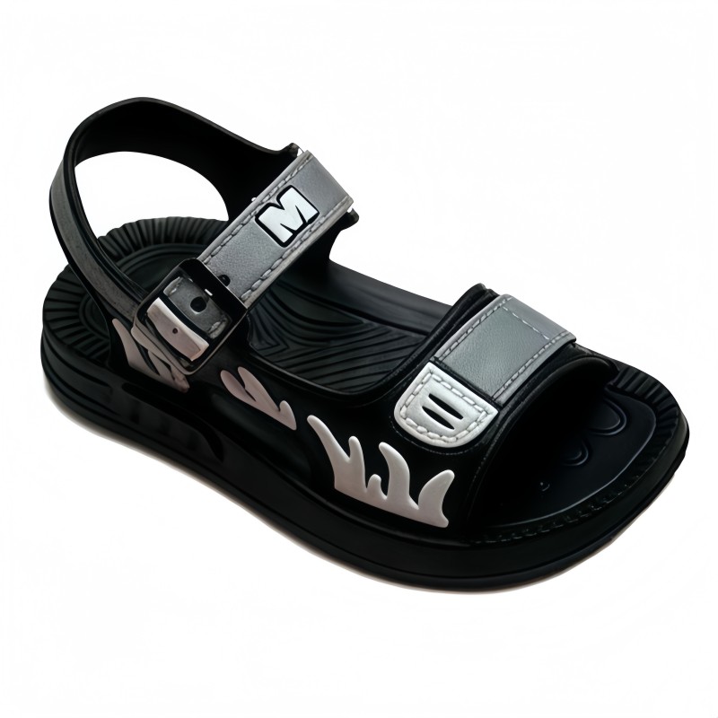 EVA Flame Print Kids Sport Sandals Lightweight Cushioned Children Beach Sandals