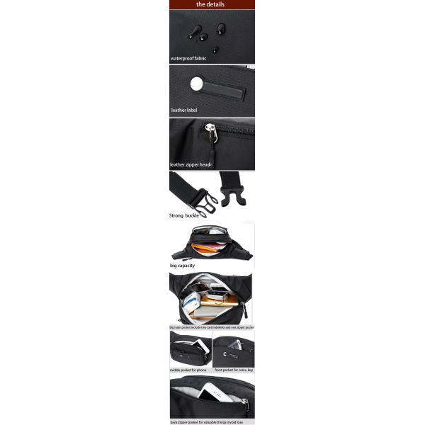 Multi-functional large-capacity outdoor sports Oxford cloth cash mobile phone waist bags