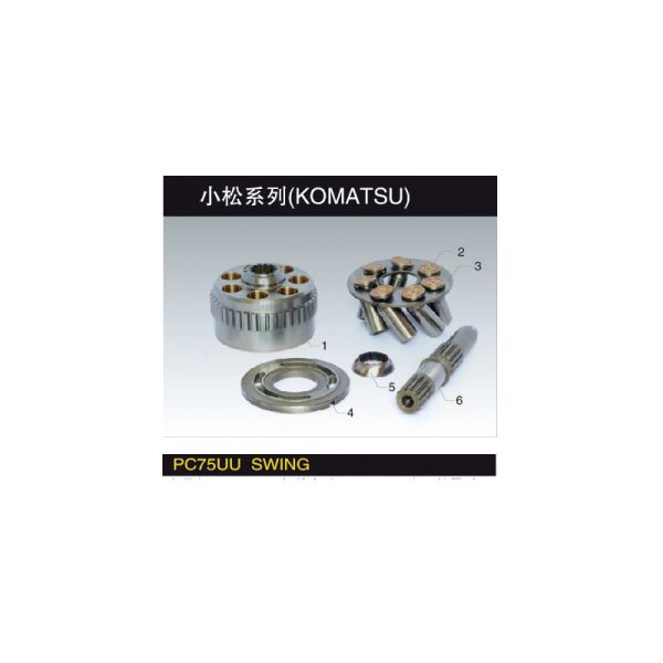 OEM Komatsu PC45-8, PC30 Hydraulic Pump Parts with Steel Iron and Copper Construction and Half Year Warranty