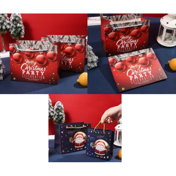Рождество Санта Клаус персонализировало бумажные сумки Tote 30*27*12cm