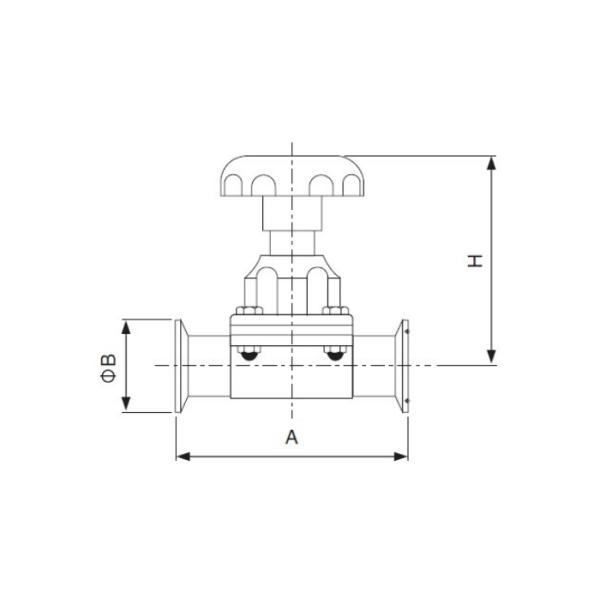 Tri - Clover / Clamp Diaphragm Stainless Steel Valves EPDM Sealing For Food / Brewery