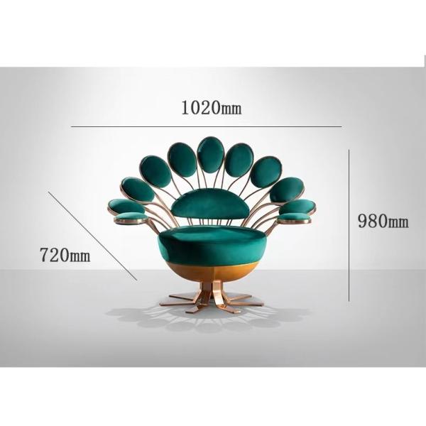 Peacock Single Sofa Chair Classical Contemporary Luxury Light Single Sofa