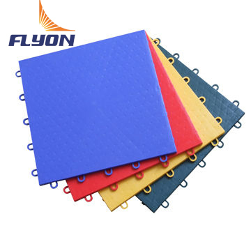Outdoor Indoor Courts Blue PP Tiles Sports Floor Temperature Resistant