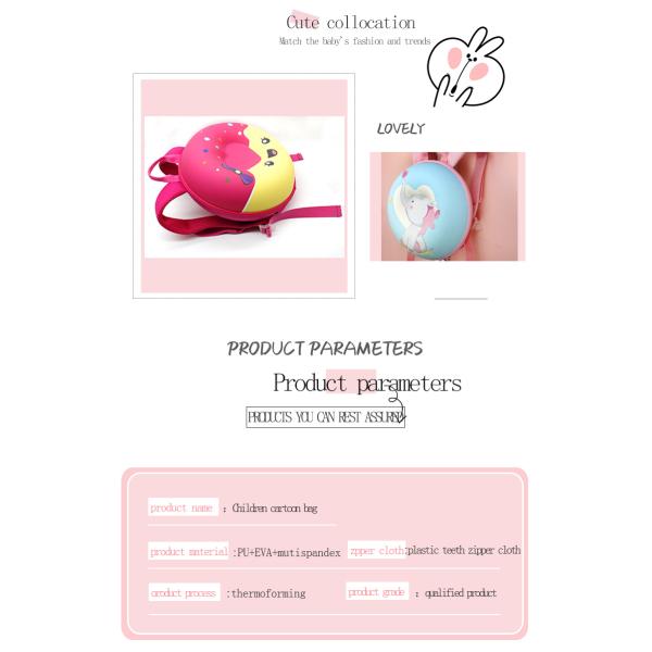 Kids Velvet EVA Backpack Adjustable Shoulder Straps