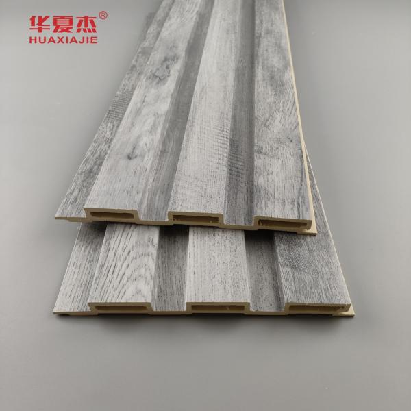 Gráfico Design de madeira cinza Fluted Wpc Panel Decorações de parede para casa Luxury Wpc Panel de parede