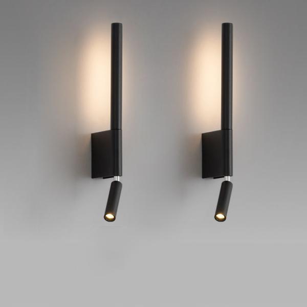 350 Modern Adjustable Swing Arm Wall Lamp Black White Light for Bedroom Bedside House Reading Living Room Home Hallway