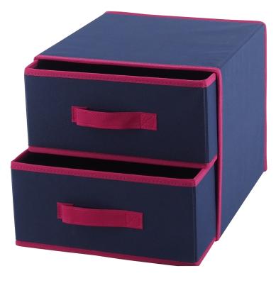 Home 2 Drawer Cozy Organizer , Fabric Drawer Organizer