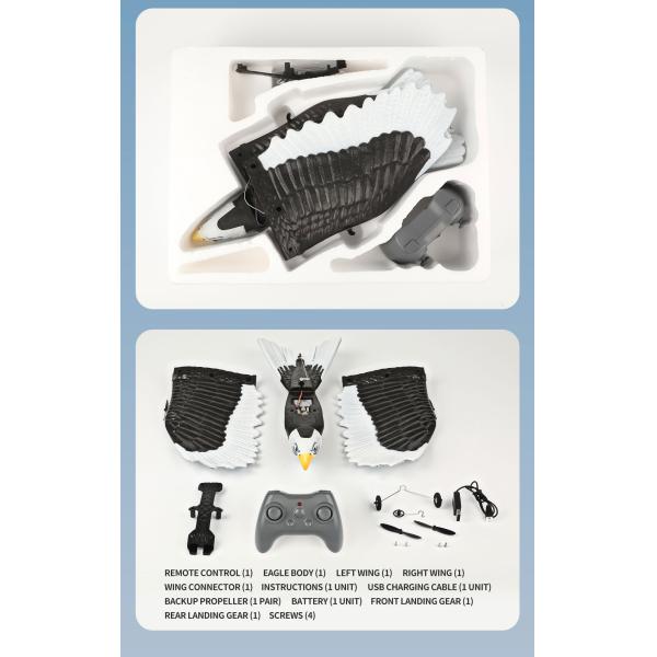Features RTF 3ch Epp Foam Rc Simulation Wingspan Bald Eagle 2.4g Rc Glider Airplane Toys with 14 Years up Age Range