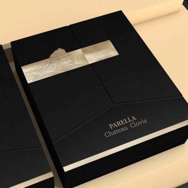 Premium Luxury Wine Bottle Packaging Box With Ribbon And Inner Tray
